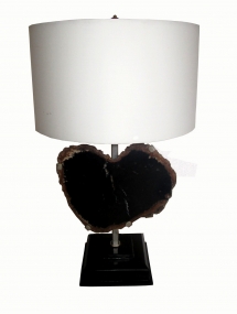 L-1121_ Petrified wood table lamp